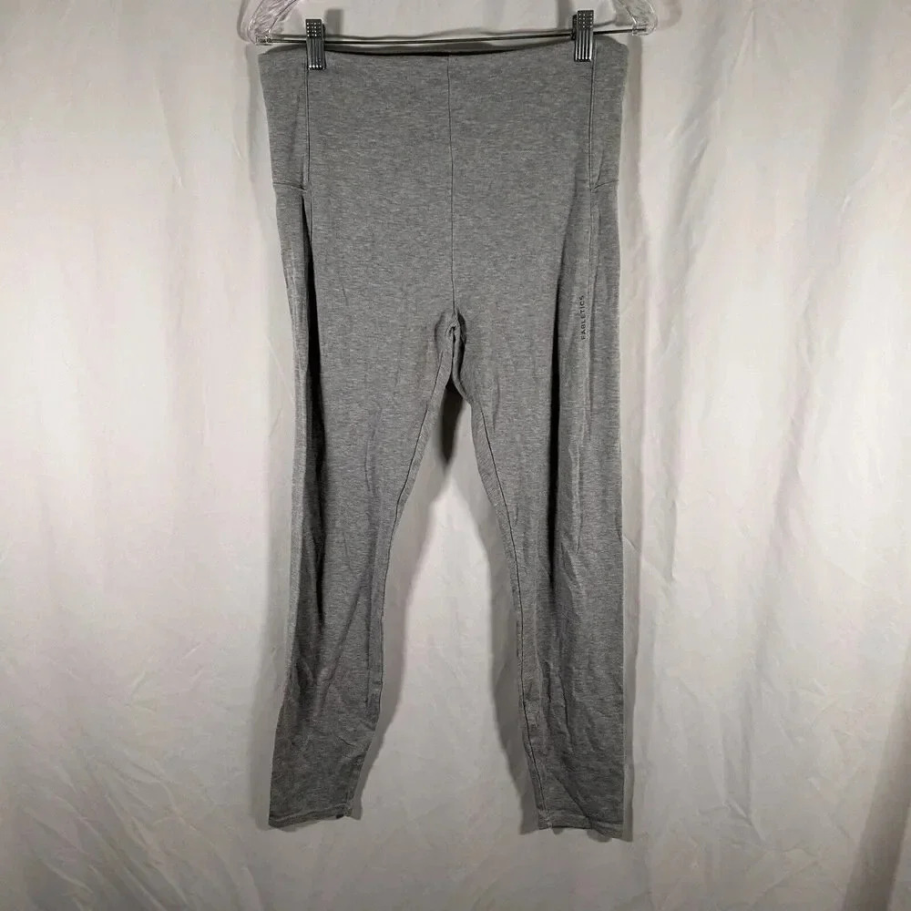 Fabletics Leggings Women's XL Grey High Rise Pull On Stretchy No Pockets